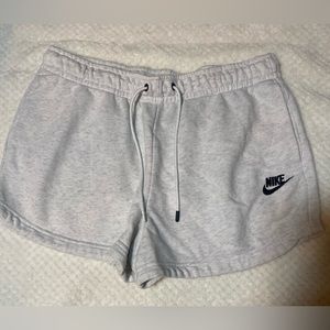 Nike Gray/white sweat shorts size medium